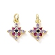 Brass Micro Pave Colorful Cubic Zirconia Charms(KK-E068-VF170)-2