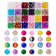 PandaHall Elite 600Pcs 24 Colors Transparent Crackle Glass Beads(CCG-PH0001-12)-1