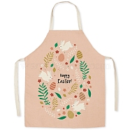 Cute Easter Egg Pattern Polyester Sleeveless Apron, with Double Shoulder Belt, for Household Cleaning Cooking, Dark Salmon, 470x380mm(PW-WG98916-15)