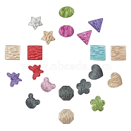SUNNYCLUE 100Pcs 10 Style Resin Cabochons, Square & Heart & Octagon & Flower & Butterfly & Bear & Triangle & Star & Oval, Mixed Color, 12x12x4mm(CRES-SC0001-76)