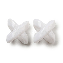 Opaque Acrylic Beads, White, 12x13x10.5mm, Hole: 8x8mm, about 1160pcs/500g(SACR-L007-011)