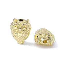 Alloy Beads, Owl, Light Gold, 10x8x4.5mm, Hole: 1.4mm(FIND-B013-30LG)