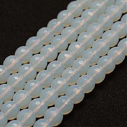Opalite Bead Strands, Round, Faceted, 6mm, Hole: 0.5mm, about 68pcs/strand, 15.1 inch(38.5cm)(G-G687-31-6mm)