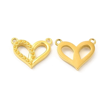Ion Plating(IP) 304 Stainless Steel Pendant Rhinestone Settings, Heart, Real 14K Gold Plated, Fit For 0.8mm Rhinestone, 12.5x15.5x2.7mm, Hole: 1.2mm