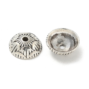 Tibetan Style Alloy Beads, Cadmium Free & Lead Free, Flat Round, Antique Silver, 11x4mm, Hole: 1.6mm, about 657pcs/1000g