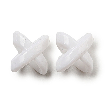 Opaque Acrylic Beads, White, 12x13x10.5mm, Hole: 8x8mm, about 1160pcs/500g