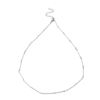 304 Stainless Steel Twist Bar Link Chain Necklace, Stainless Steel Color, 17.40 inch(44.2cm)