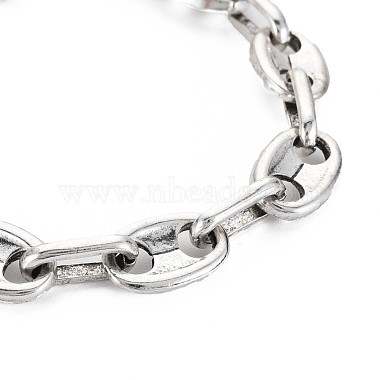 Alloy Coffee Bean Chain Bracelet for Men Women(BJEW-N015-012)-2