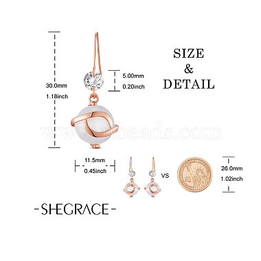 SHEGRACE Brass Dangle Earrings(JE728A)-2
