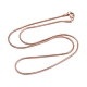 304 Stainless Steel Snake Chain Necklaces(NJEW-F248-03A-RG)-1
