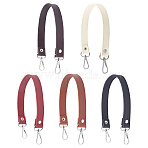 5Pcs 5 Colors PU Leather Bag Strap, with Alloy Swivel Clasps, Flat, Bag Replacement Accessories, Mixed Color, 37x1.85x0.3cm, 1pc/color(FIND-WR0003-50A)