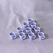 Resin Miniature Teacup Ornaments, Micro Landscape Garden Dollhouse Accessories, Pretending Prop Decorations, Lilac, 16x13mm, 10pcs/set.(BOTT-PW0001-179E)