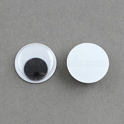 Black & White Wiggle Googly Eyes Cabochons DIY Scrapbooking Crafts Toy Accessories, Black, 7x3mm(KY-S002-7mm)