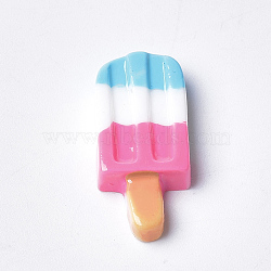 Resin Cabochons, Ice Cream, Colorful, 27~28x12x4mm(X-CRES-Q206-13D)