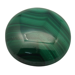 Natural Malachite Cabochons, Grade A, Half Round/Dome, Green, Size: about 20mm in diameter, 5mm thick(X-MALA-20D-6)