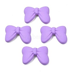 Opaque Spray Painted Acrylic Cabochons, Bowknot, Medium Orchid, 25x34x7mm(ACRP-S679-011)