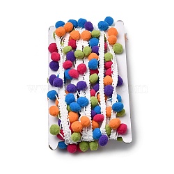 DIY Fashion Decoration Accessories, Ball Fringe, Pompon Trim, Ball Lace Ribbon Applique, Colorful, 3/4~1 inch(20~25mm), about 6.56 Yards(6m)/pc(OCOR-XCP0002-97)
