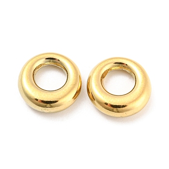 304 Stainless Steel Charms, Ring Charms, Real 18K Gold Plated, 13x12x4mm, Hole: 6mm