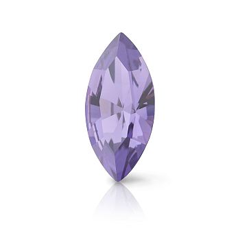 Preciosa&reg MAXIMA Crystal Fancy Stones, Czech Crystal, 435 14 615 Navette(Horse Eye), Dura Foiling, 20410 Tanzanite, 8x4mm