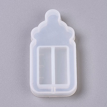 Shaker Mold, DIY Quicksand Jewelry Silicone Molds, Resin Casting Molds, For UV Resin, Epoxy Resin Jewelry Making, Feeder, White, 66.5x34.5x8.5mm