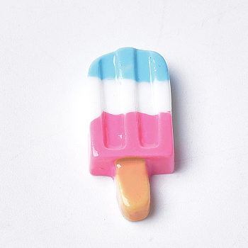 Resin Cabochons, Ice Cream, Colorful, 27~28x12x4mm