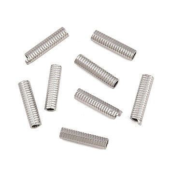 304 Stainless Steel Tube Beads, Stainless Steel Color, 8x2mm, Hole: 0.9~1.2mm