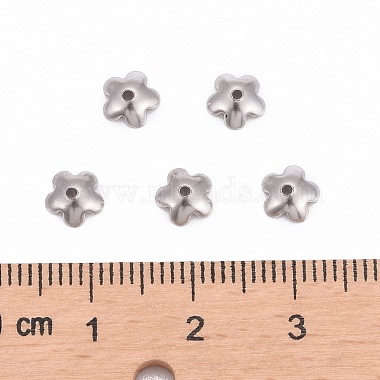 5-Petal Flower Smooth Surface 304 Stainless Steel Bead Caps(STAS-R065-57)-4