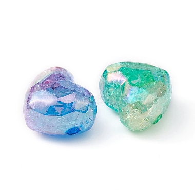 10pcs 5 couleurs perles acryliques craquelées transparentes(MACR-YW0002-64)-2