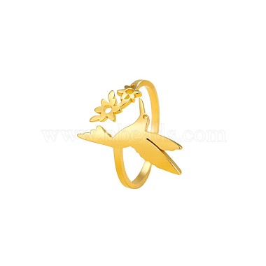 Adjustable 304 Stainless Steel Cuff Open Rings(WG1E32F-02)-2