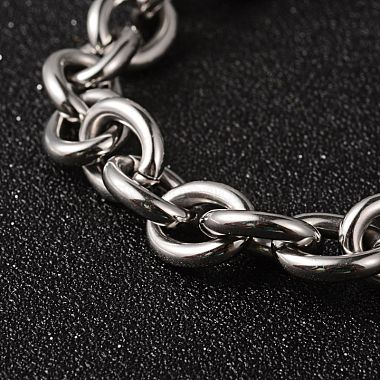 304 Stainless Steel Cable Chain Bracelets(BJEW-H477-03)-2