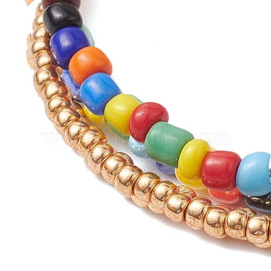 Glass Seed Double Layer Multi-strand Bracelets(BJEW-MZ00055-01)-4