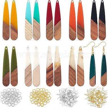 Mixed Color Wood Earrings