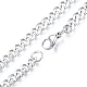 Men's 201 Stainless Steel Cuban Link Chain Necklace(NJEW-N050-A06-5-45P)-2