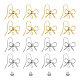 24Pcs 2 Color Brass Stud Earring Findings(KK-FH0004-78)-1