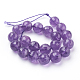 Natural Amethyst Beads Strands(G-C073-10mm-3)-2