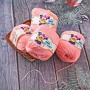 Baby Yarns, with Cotton, Silk and Cashmere, Light Salmon, 1mm, about 50g/roll, 6rolls/box(YCOR-R028-YBB05)