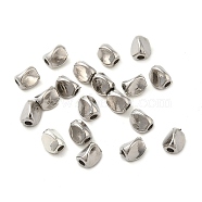 CCB Plastic Beads, Twist, Platinum, 5x4.5x4mm, Hole: 1.6mm(CCB-H001-02P)