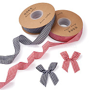 Polyester Ribbon, Tartan Ribbon, with Bowknot, for Gift Wrapping, Floral Bows Crafts Decoration, Mixed Color, 1 inch(25mm), about 25yards/roll(22.86m/roll)(DIY-TA0008-68)