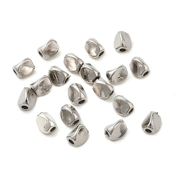 CCB Plastic Beads, Twist, Platinum, 5x4.5x4mm, Hole: 1.6mm