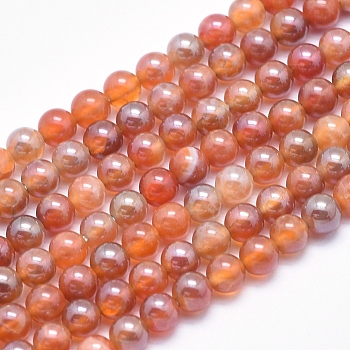 Electroplate Natural Fire Crackle Agate Beads Strands, Dyed & Heated, Round, 4mm, Hole: 0.8mm, about 93pcs/strand, 15.7 inch