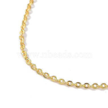 Brass Cable Chain Necklaces(X-MAK-P011-01G)-3