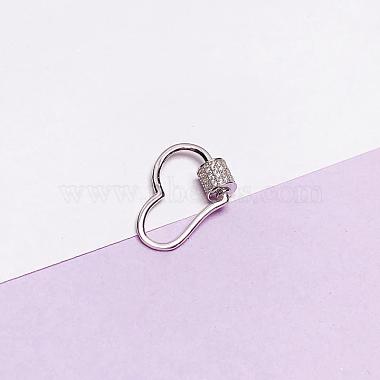 Platinum Clear Sterling Silver Keychain Clasps