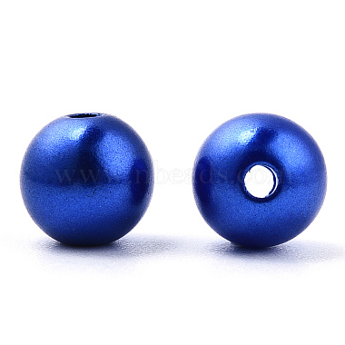 Medium Blue Round ABS Plastic Beads