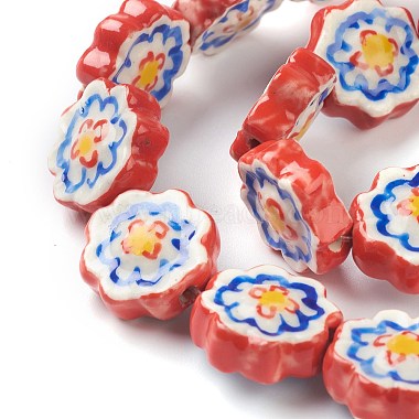 Handmade Porcelain Flower Beads(PORC-J008-04D)-4
