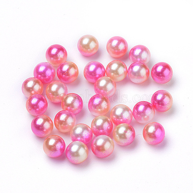 4mm HotPink Round Acrylic Beads