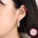 Boucles d'oreilles en argent sterling plaqué rhodium 925(RE2963-3)-3