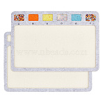 Felt Bead Design Boards, Rectangle, Silver, 39.5x21.1x0.8cm(TOOL-WH0002-64-01)