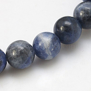 Natural Sodalite Beads Strands, Grand A, Round, 4mm, Hole: 0.8mm(G-E110-4mm-3)