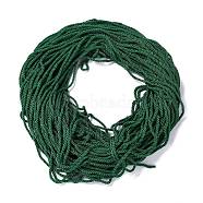 Polyester Cord, Twisted Cord, Dark Green, 5mm, about 97~100m/bundle(NWIR-P021-038)