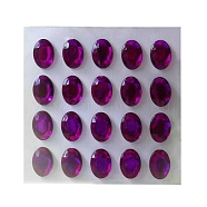Transparent Acrylic Rhinestone Sticker, DIY Nail Art, Car, Mobile Phone Decoration, Oval, Medium Violet Red, 14x10x3.5mm, 20pcs/sheet(DIY-WH0070-06J)